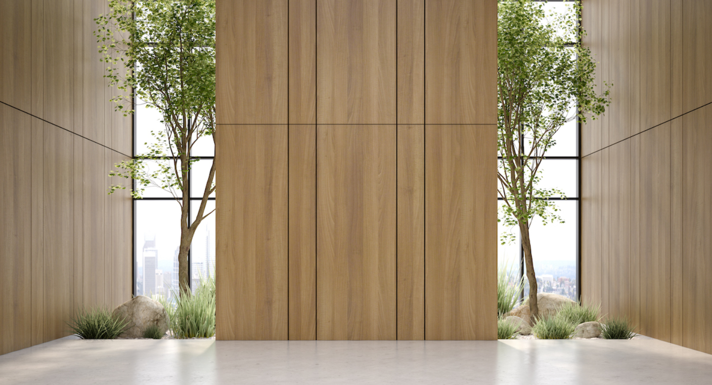 Encino rojo en ebanistería e interiores arquitectónicos